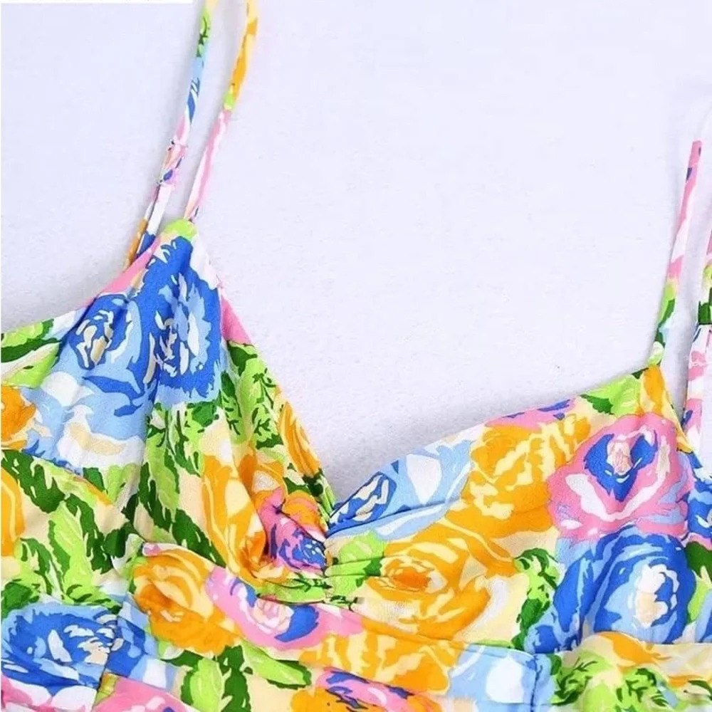 Zara Floral Pleated Mini Sundress - Picture 8 of 8